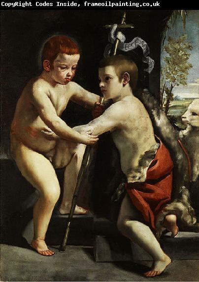 Guido Cagnacci Jesus and John the Baptist as children